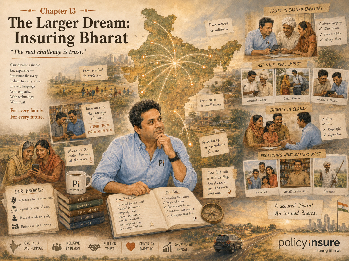 Chapter 13 — The Larger Dream: Insuring Bharat